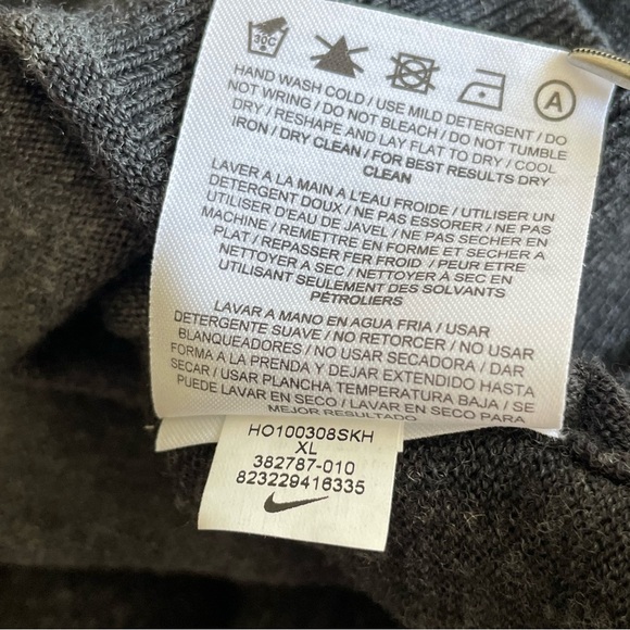 Tiger Woods Collection Wool Sweaters Mens XL Gray/Black V-Neck Pullover Golf coz - Picture 6 of 14